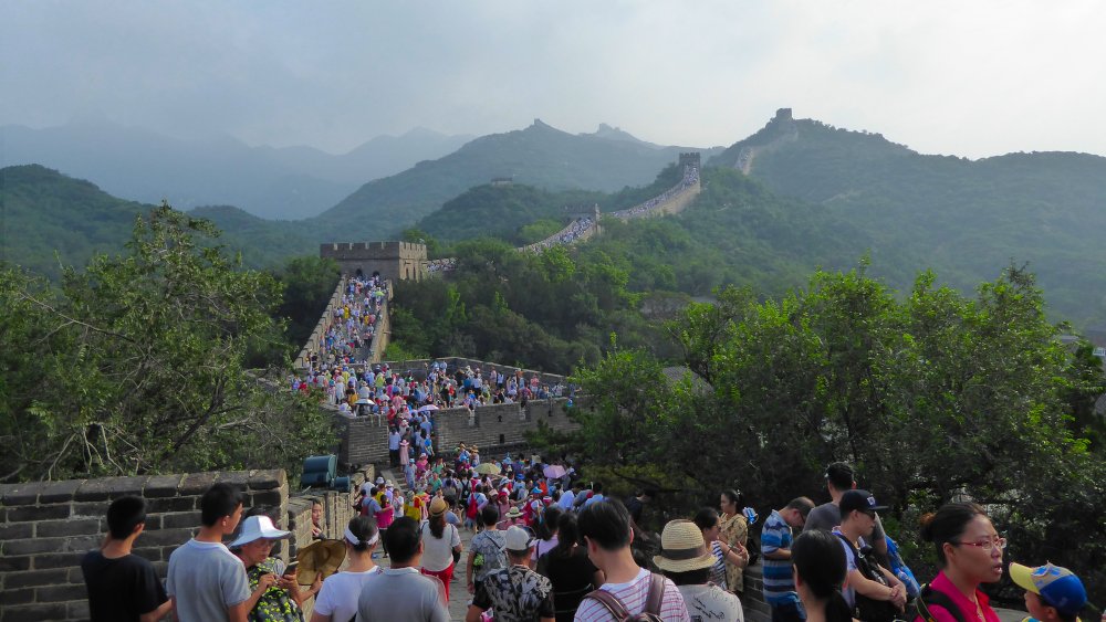 Chinesische Mauer Menschenmassen