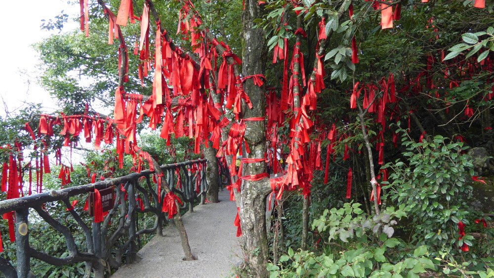 Rote Bänder Wünsche