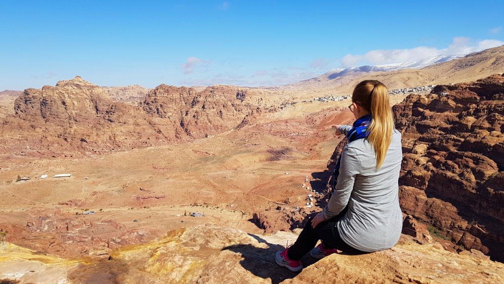 Blick auf Petra Jordanien