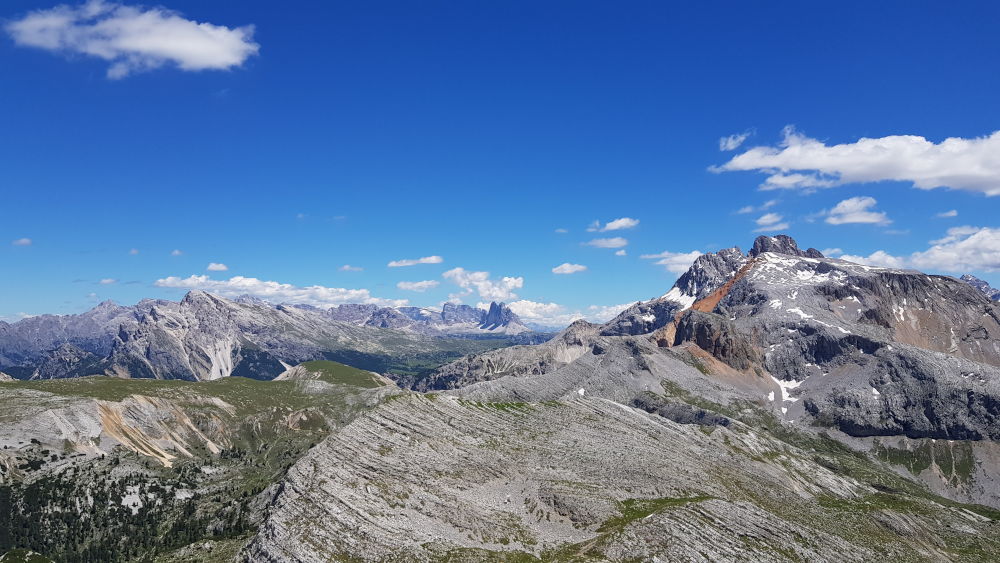 Blick von Seekofel auf Drei Zinnen