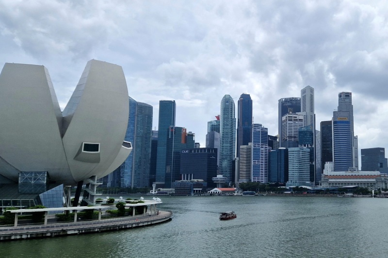 Singapur Skyline bei Tag